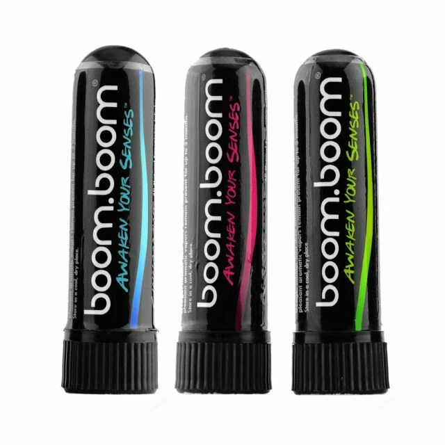 BoomBoom Essential Oil & Menthol Nasal Inhaler - 3 Pack
