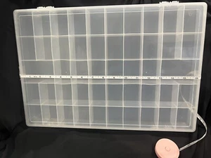 Extra Large 48 Grids Clear Plastic Bead Etc Organizer Box - Picture 1 of 10
