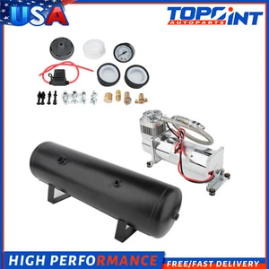Compresor de bocina de aire para camión de tren 12 V 200 PSI 3 GAL sistema a bordo de tanque de aire - Imagen 1 de 6