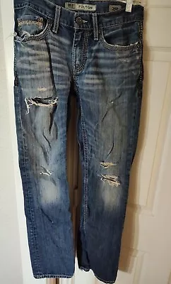 BKE Denim Fulton Bootcut 29R Mens Jeans Distressed 29x32 Low Rise Buckle - Image 1 of 3