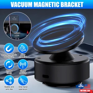 Electric Vacuum Magnetic Suction Cup 360° Rotation Car Phone Holder Stand Mount - Picture 1 of 11