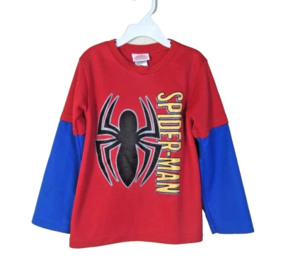 MARVEL ULTIMATE SPIDER-MAN Boys 6 Red & Blue Long Sleeve Pullover Shirt - Image 1 of 4