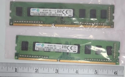 8GB Kit 2x 4GB PC3-12800 Desktop DIMM DDR3 12800U 1600 MHz Non-ECC Memory RAM - Image 1 of 4