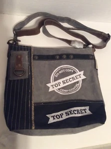 Sunsa Vintage Canvas Leather Crossbody Bag Top Secret Sunsa India Handbag  - Picture 1 of 12