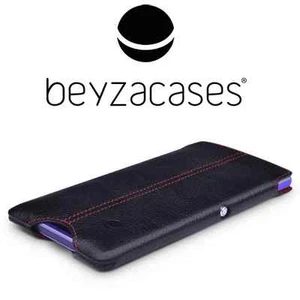 GENUINE XPERIA E1 BEYZACASES SLIMLINE LEATHER POCKET POUCH COVER CASE - Picture 1 of 3