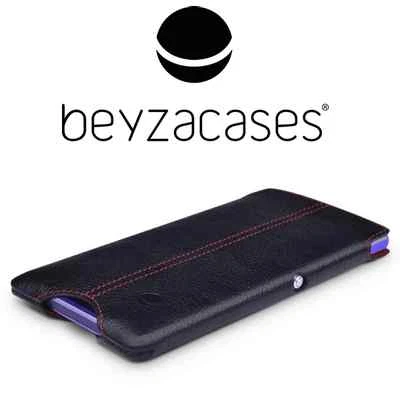 GENUINE XPERIA E1 BEYZACASES SLIMLINE LEATHER POCKET POUCH COVER CASE - Image 1 of 3