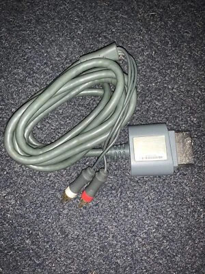 Official OEM Microsoft Xbox 360 AV Composite Audio/Video Cable RCA - Image 1 of 3