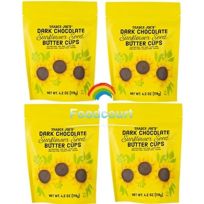 4 упаковки Trader Joe's Mini чашки с маслом из темного шоколада семян подсолнечника 4,2 унции каждая - Изображение 1 из 3