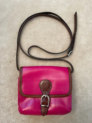 Vera Pelle Women's Crossbody Bag Purse Pink Italy Real Leather Good Condition - Image 1 of 4