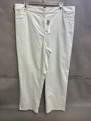 NUEVO CON ETIQUETAS $148 Jean Eileen Fisher 5 Bolsillos Hueso Algodón Elástico Lavado Talla 1X Foto 1 de 4