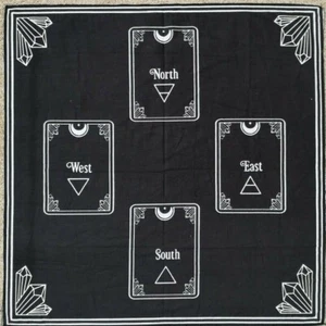 Kompass Richtungen Baumwolle Tarot Altar Tischdecke Wicca Hexerei Wicca heidnisch - Bild 1 von 3