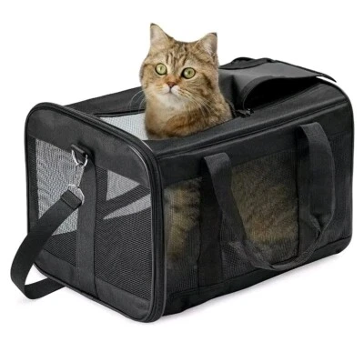 Airline Approved Soft Sided For Smal-Medium Pets Up To 15 LBS Lightweight Black - Image 1 of 4
