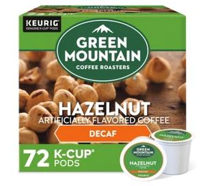 Green Mountain Coffee Hazelnut Decaf, Keurig K-Cup Pod, Light Roast, 72 CT - Picture 1 of 1