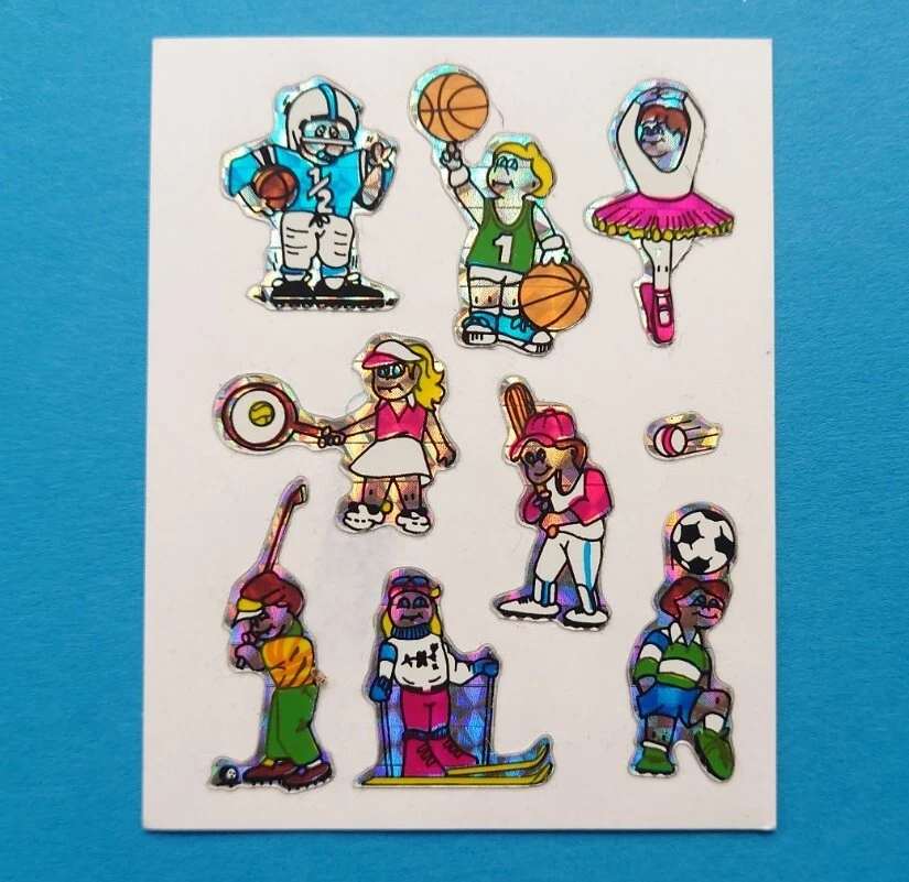 Stickeralbum Sticker Vintage 90er Jahre Decals Glitzer Prismatic Sport  - Bild 1 von 1