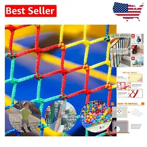 Colorful Kids & Pets Safety Net - Durable Balcony & Stair Protection, 3.3x26.3ft - Picture 1 of 9