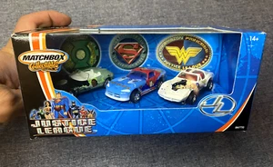 MATCHBOX COLLECTION 2003 JUSTICE LEAGUE 3 CAR SET SUPERMAN WONDER WOMAN GRN LANT - Picture 1 of 4