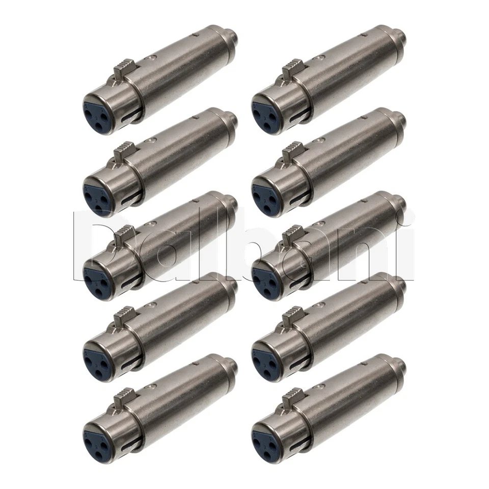 Conector XLR a RCA de 3 pines hembra XLR a hembra RCA de alta calidad stock antiguo 10 un. Foto 1 de 4