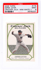 2005 Topps Cracker Jack #175 Derek Jeter Mini White 1/1 PSA 9