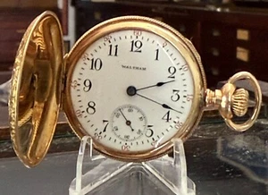 Waltham RIVERSIDE 14k GOLD 17j Adjusted 3/o Size Fancy Hunting 1903 - Picture 1 of 11
