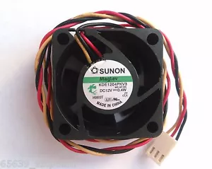 Sunon MagLev KDE1204PKV3-MS.AF.GN 3pin 12V 5200RPM, 6.3cfm,18dB-A, Super Silence - Picture 1 of 2