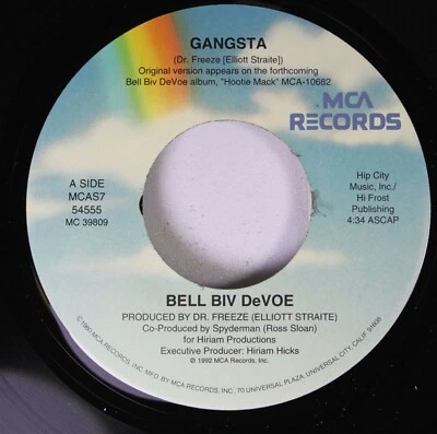 Soul R&B Unplayed 45 Bell Biv Devoe - Gangsta / gangsta On Mca Records - Image 1 of 2