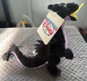 The Disney Store Mini Sitzsack Drache 7" aus Dornröschen mit Etikett - Bild 1 von 7