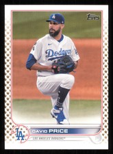 2022 Topps #40 David Price Baseball Card Gold Star - Near Mint or Better