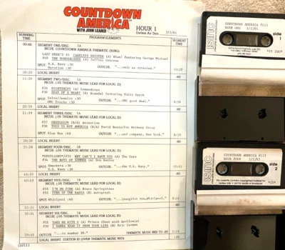 3/2/85 JOHN LEADER'S COUNTDOWN AMERICA FEATURES THE CARS; PRINCE/APOLLONIA, TIME - Image 1 of 4