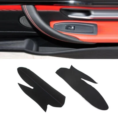L/R For BMW 3 4 Series 320 318 325 M4 Hand Sewing Door Panel Handle Pull Cover - Imagem 1 de 4