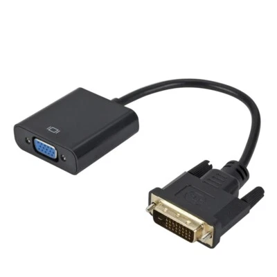 DVI-D To VGA Adapter 1080p Video Converter 24+1 15Pin Converter For PC Monitor - Image 1 of 4
