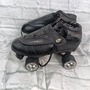 Labeda G80 Accu Pro Series Roller Skates Size 10 Black Leather Pro-Lift Wheels - Picture 1 of 17