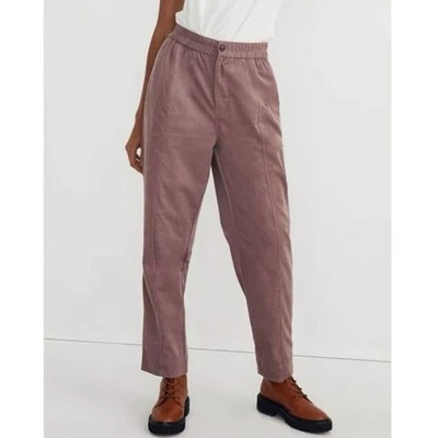 Pantalones cónicos de pana Madewell XS tiro alto figura púrpura carpintero NI290 Foto 1 de 4