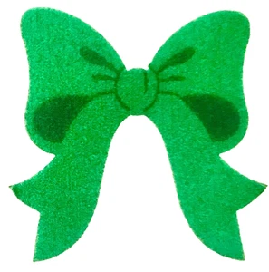 Sandylion Stickers  **RARE** Fuzzy GREEN BOW theme  *VINTAGE* - Picture 1 of 1