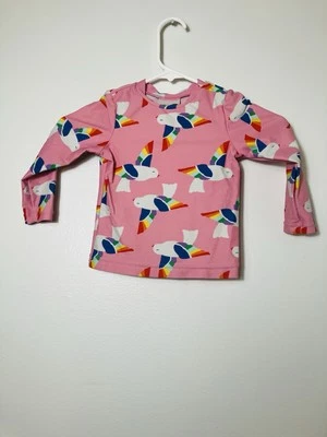Hannah Anderson Rash Guard для девочек размер 3 розовые пляжные каникулы летние птицы - Изображение 1 из 3