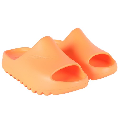ADIDAS YEEZY ARANCIONE SCIVOLI IN GOMMA PER BAMBINI RAGAZZE EU 33 UK 1 US 1