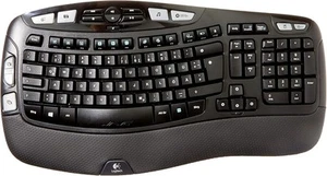 Logitech K350 Ergonomische Kabellose Multimedia Tastatur QWERTZ (DE-Layout) - Bild 1 von 7