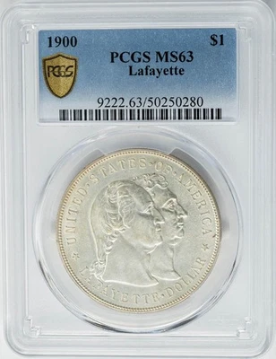 1900 Lafayette Dollar $ MS63 Secure PCGS 950476-2 - Image 1 of 4