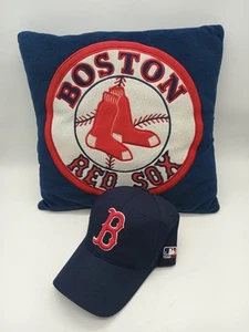 Bestickte Boston Red Sox Überwurf Kissen & Strapback Mütze MLB - Bild 1 von 19