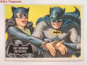 1966 Topps Batman Black Bat Trading Card #35 Cat Woman Defeated EXCELLENT!! - Picture 1 of 2