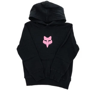 Fox Racing Youth Legacy Fleece Pullover Hoodie Long Sleeve Comfort Black/Pink - Picture 1 of 3