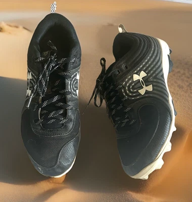 Under Armour Niñas Glyde Negro/Blanco Botines de Goma Zapatos Atléticos Juveniles Talla 8 Foto 1 de 4