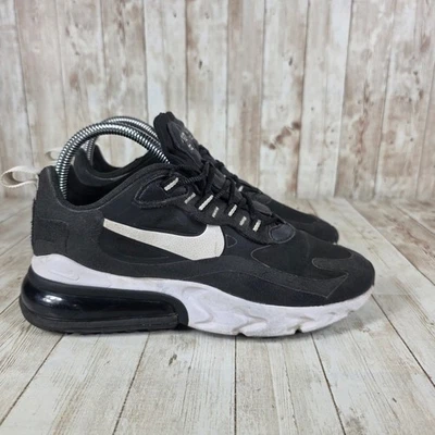 Nike Air Max 270 React Black White Sneakers Athletic Shoes Womens Size 7 - Image 1 of 4