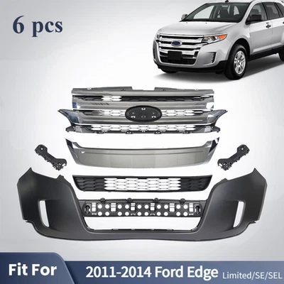 For 2011 2012 2013 2014 Ford Edge Front Bumper Cover Assembly Grille Kit Grill - Image 1 of 4