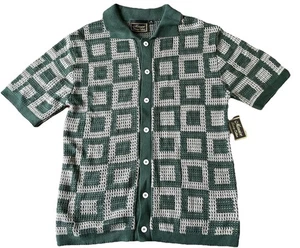 Massive Luxury Edition Knitted Button Front Casual Shirt Mens Medium - Picture 1 of 7