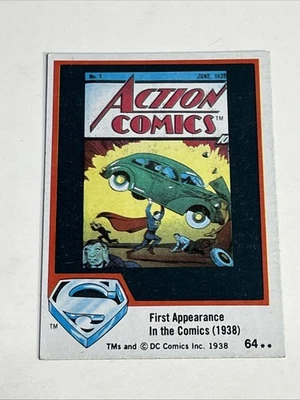 DC Superman #64 Topps Collectible Trading Card 1978 - Image 1 of 4