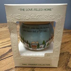 Hallmark The Love Filled Home Tree Trimmer Unbreakable Satin Ball Ornament  1979 - Picture 1 of 3