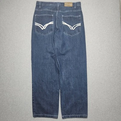 Evolution Design Jeans 34x32 Wide Leg Straight Street Hip Hop Embroidered Y2K - Image 1 of 4