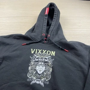 Vixxon Hoodie Sweatshirt Adult Size L Black Dixxon Flannel Co Women’s Vtg Y2K - Picture 1 of 8