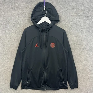PSG Jacket Mens Large Black Jordan hoodie Track Top Slim Fit Training 2023/24 - Picture 1 of 10