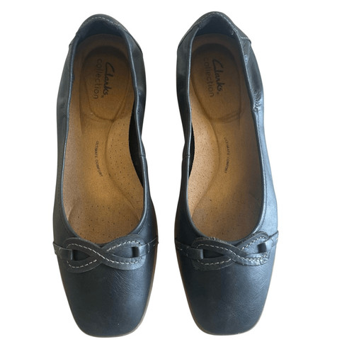 CLARKS Scarpe mocassino ballerine Clark’s nere Lyrical Rhyme da donna taglia 9 5 comode